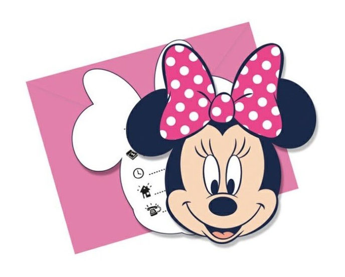 Minnie Mouse Indbydelser   Stk